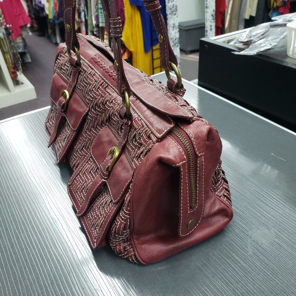 Elliott Lucca Women's Burgundy Leather Handbag - Gently Used As IS - Picture 9 of 9